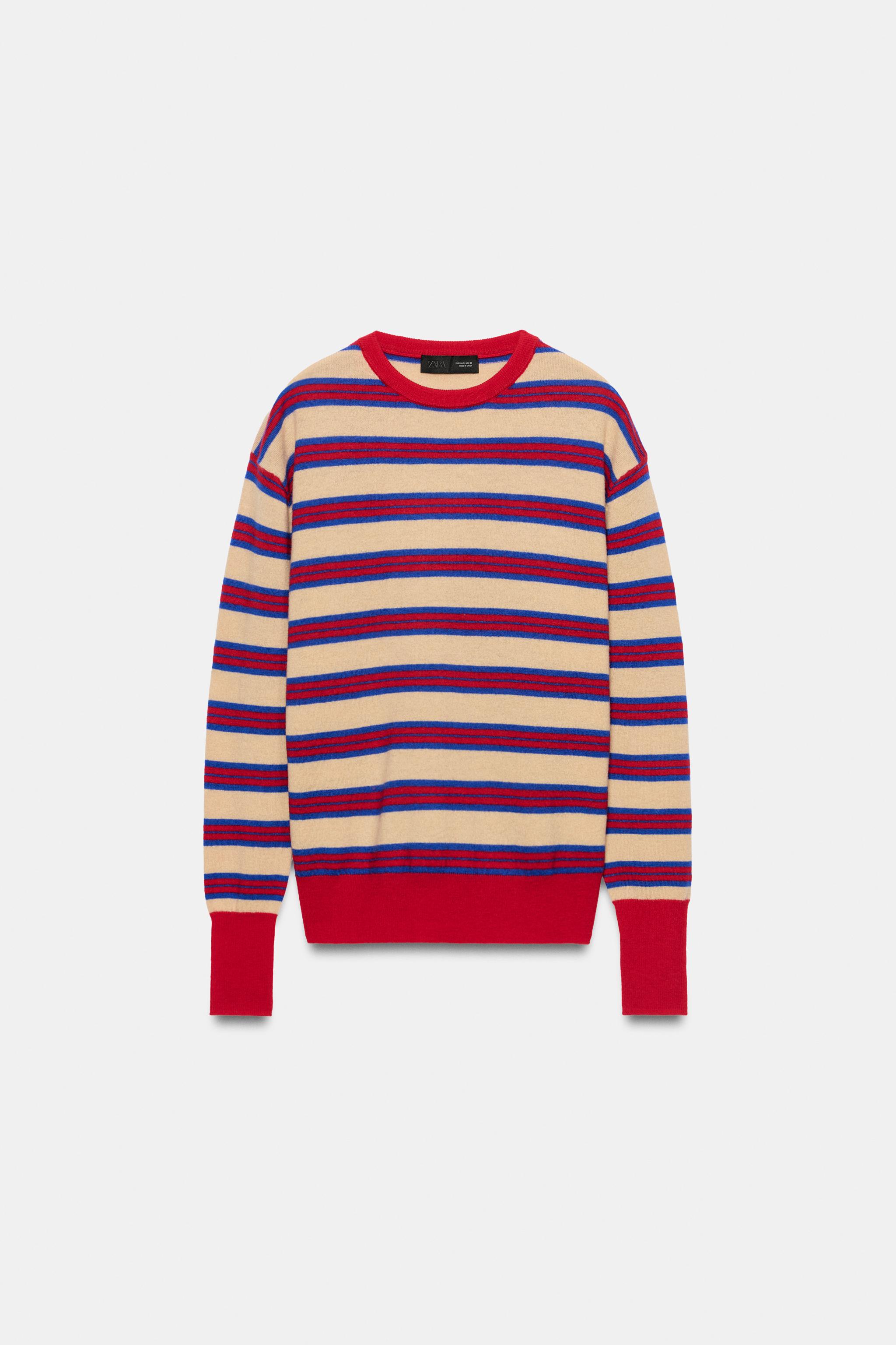 PULL À RAYURES 100 % LAINE EXTRA DOUX